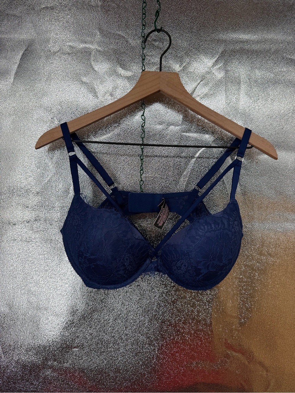 Victoria Secret Very Sexy Push Up Navy Blue Bra 38C